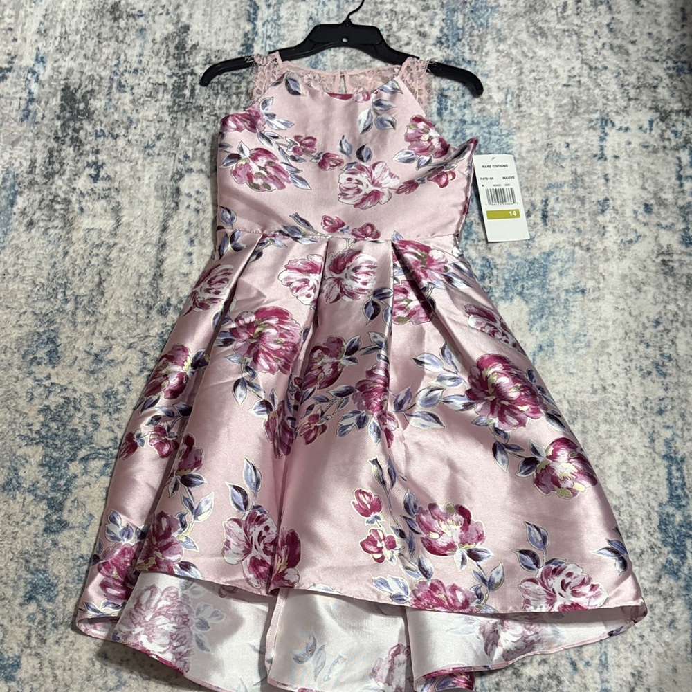 Rare Editions Pink Floral Dress